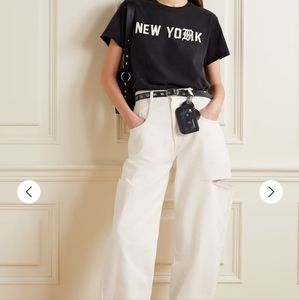 Maison Margiela High Rise Straight Leg Cut Out Jeans